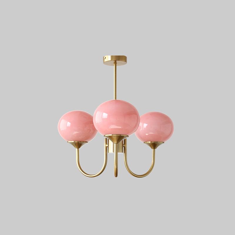 Zuckerstrahlen | Moderner Kronleuchter im Marshmallow-Design – Elegantes Glas, sanftes Licht & stilvolle Akzente für Wohn- und Esszimmer