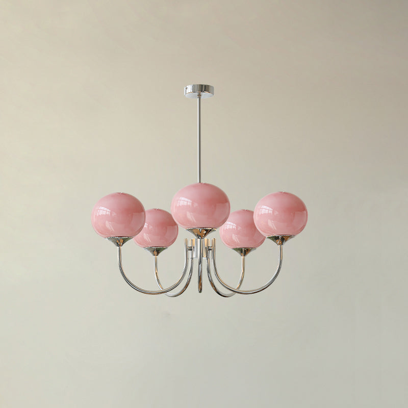 Zuckerstrahlen | Moderner Kronleuchter im Marshmallow-Design – Elegantes Glas, sanftes Licht & stilvolle Akzente für Wohn- und Esszimmer
