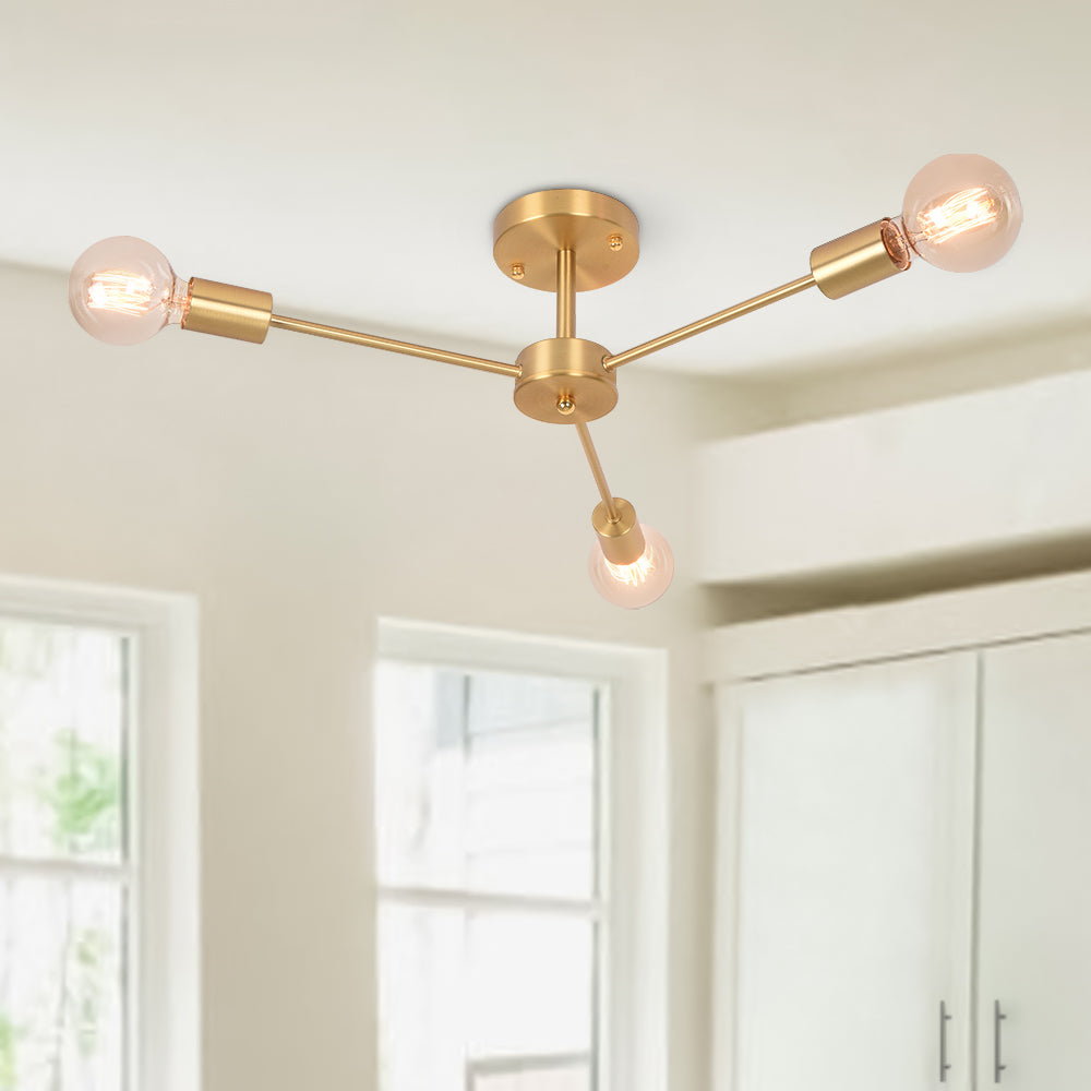 StellaSputnik | Mid-Century 3-Licht Kronleuchter