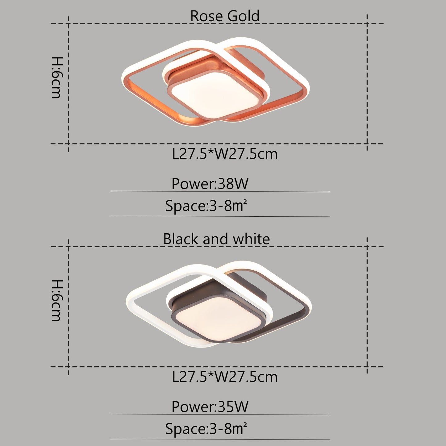 LumaGlanz | Moderne LED-Deckenleuchte für stilvolle Beleuchtung