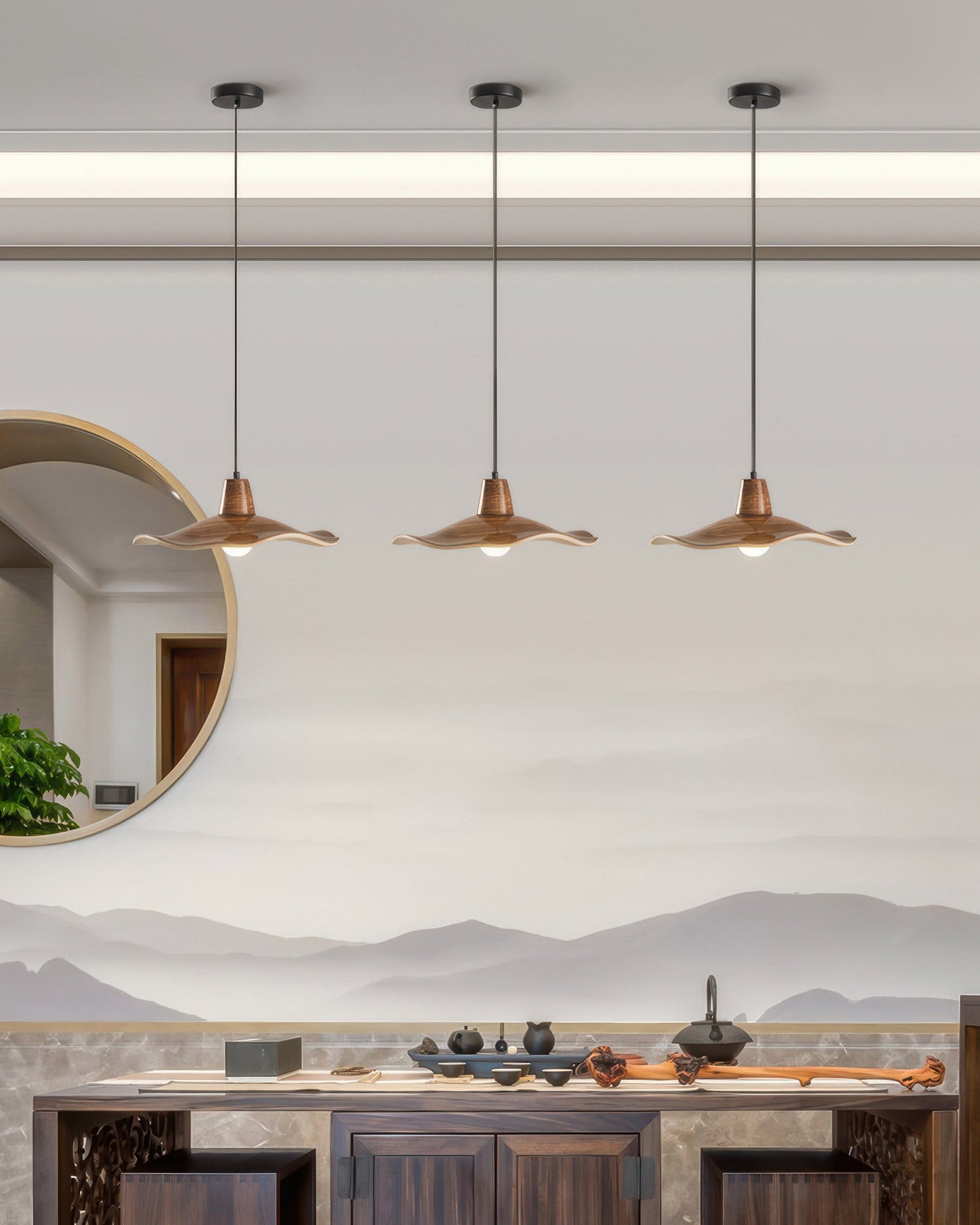 LumenHolz | Charmante vintage-inspirierte Holzpendelleuchte Shade