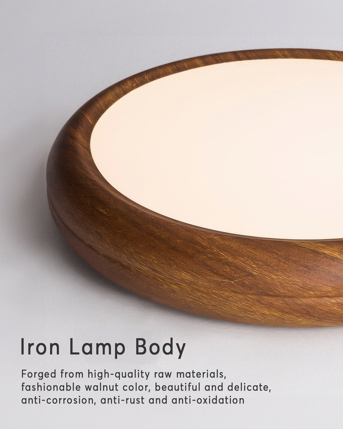 HolzLux | Elegante Walnuss Design Moderne Deckenleuchte