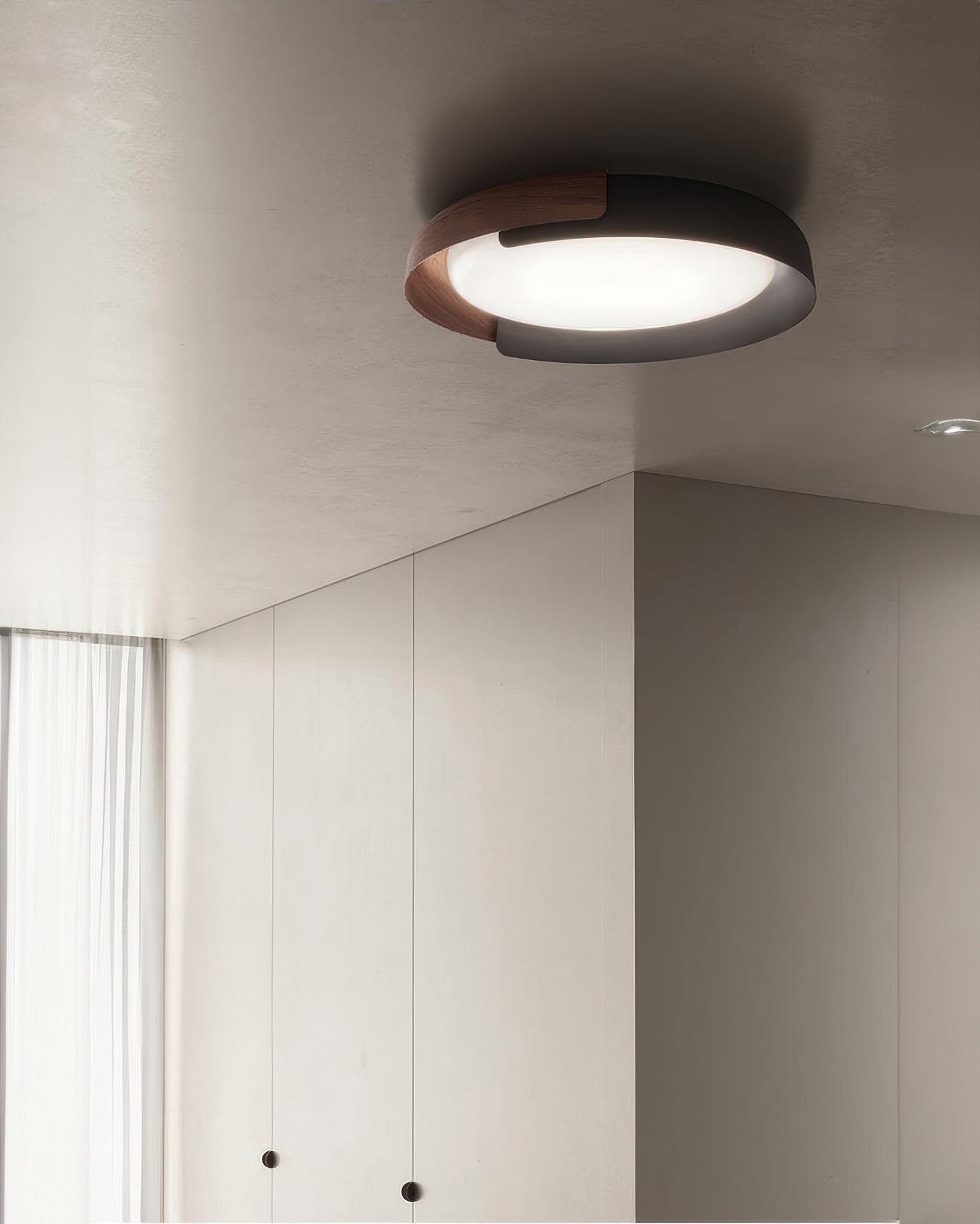 NaturalFlow | Nordische LED-Deckenleuchte mit Holzeffekt