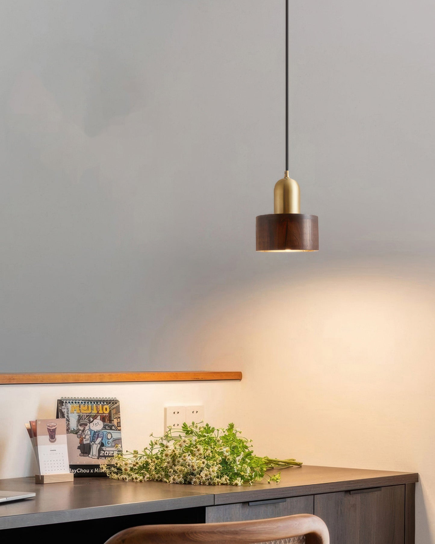 ZenLoom | Stilvolle japanisch inspirierte Zylind pendant Lampe