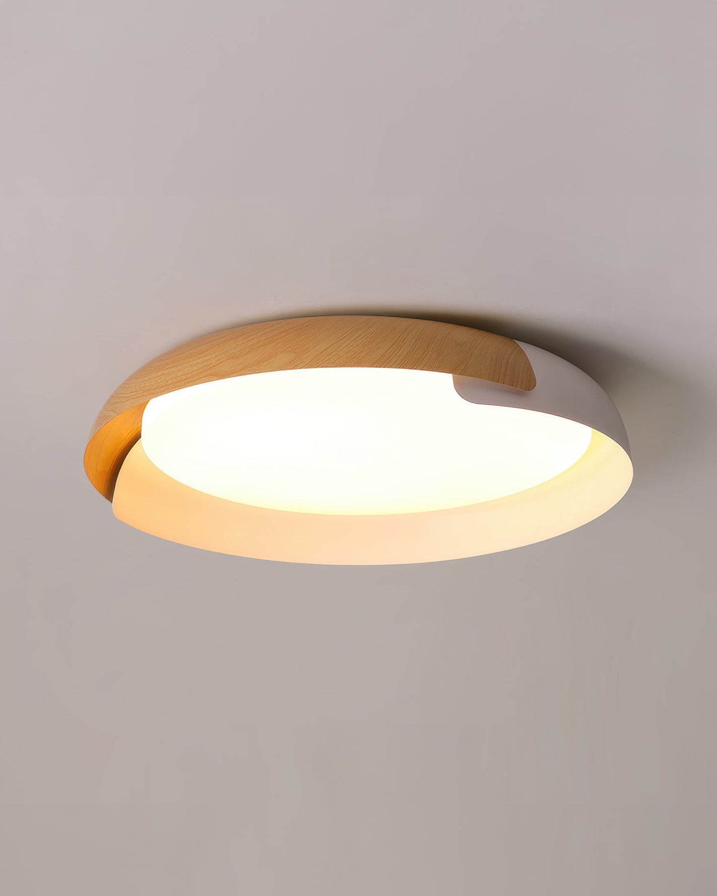 NaturalFlow | Nordische LED-Deckenleuchte mit Holzeffekt