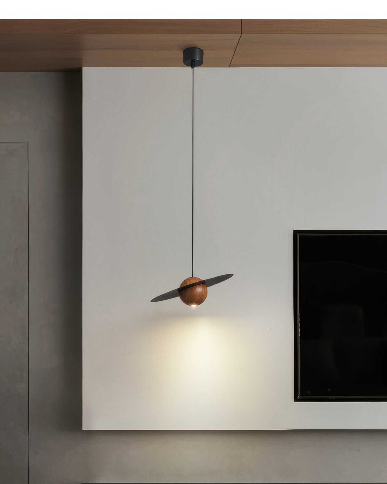 AstroLuxe | Walnut UFO Pendelleuchte