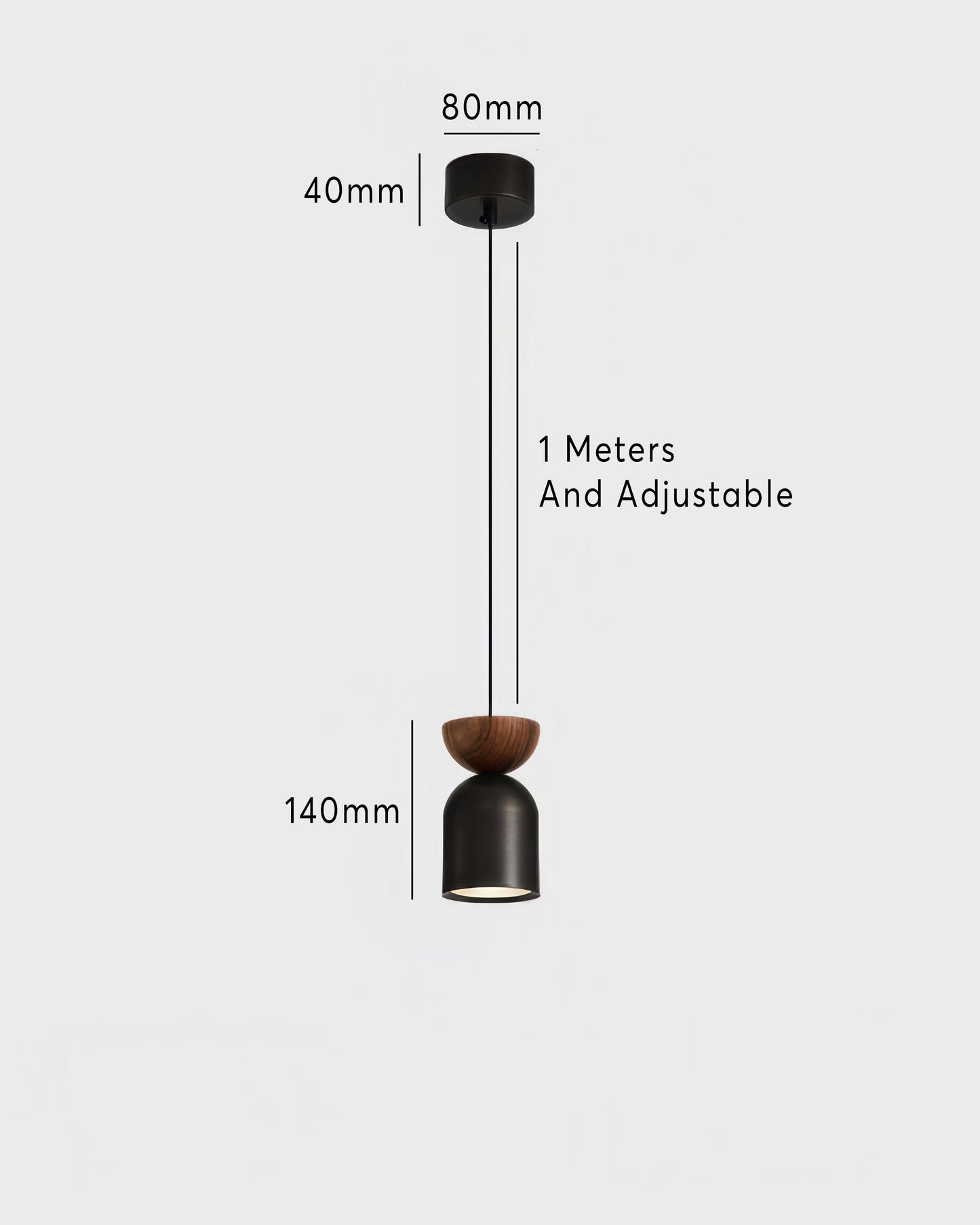 AstroLuxe | Walnut UFO Pendelleuchte