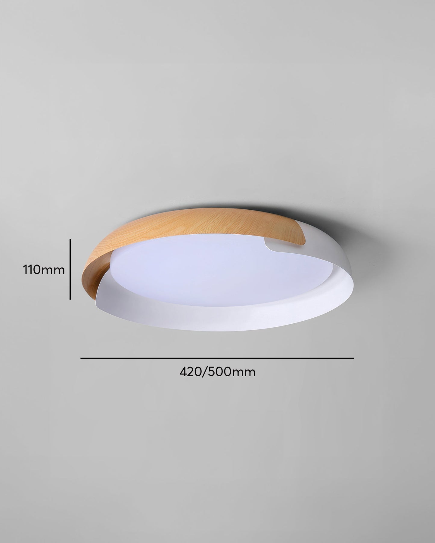 NaturalFlow | Nordische LED-Deckenleuchte mit Holzeffekt