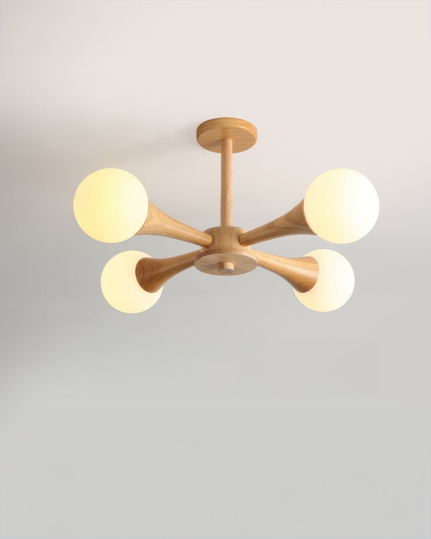 Luminéa Halo – Skandinavische Walnuss-Pendelleuchte