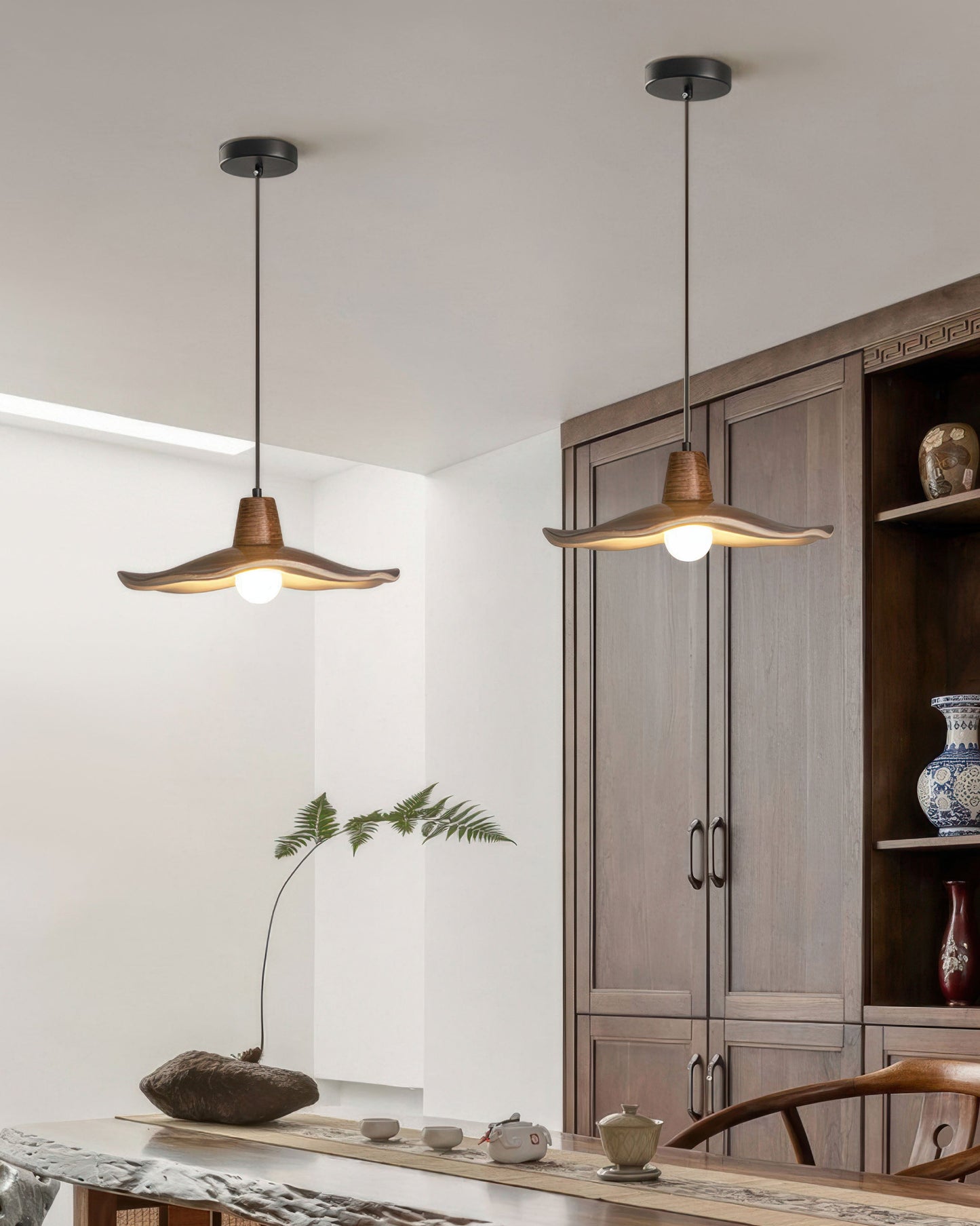 LumenHolz | Charmante vintage-inspirierte Holzpendelleuchte Shade