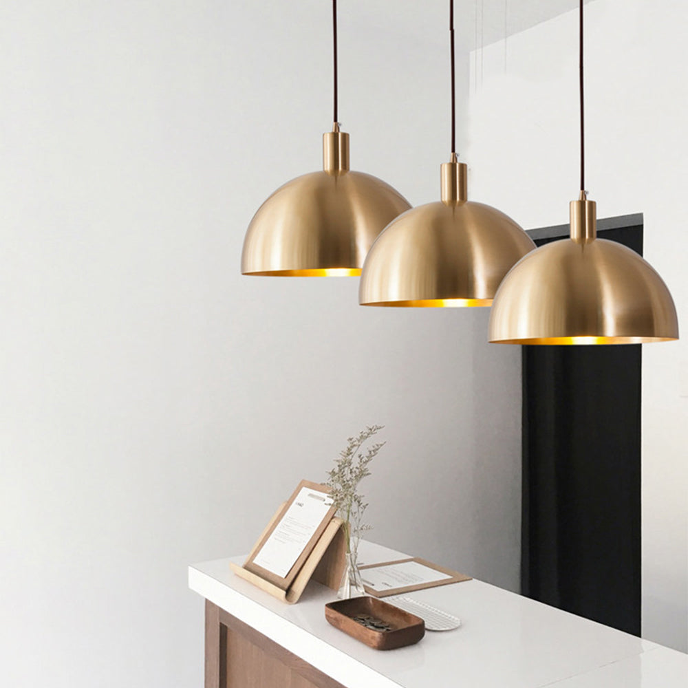 AurumLux - Stilvolle Messing-Hängeleuchte im Mid Century Design