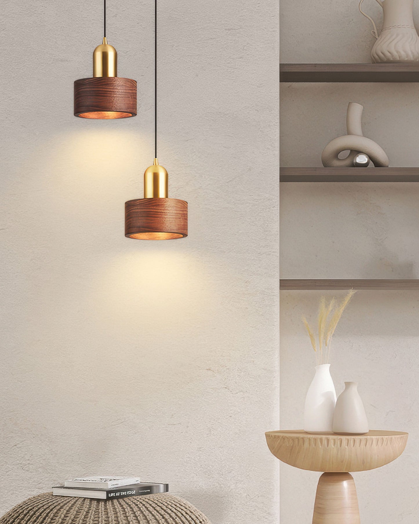ZenLoom | Stilvolle japanisch inspirierte Zylind pendant Lampe