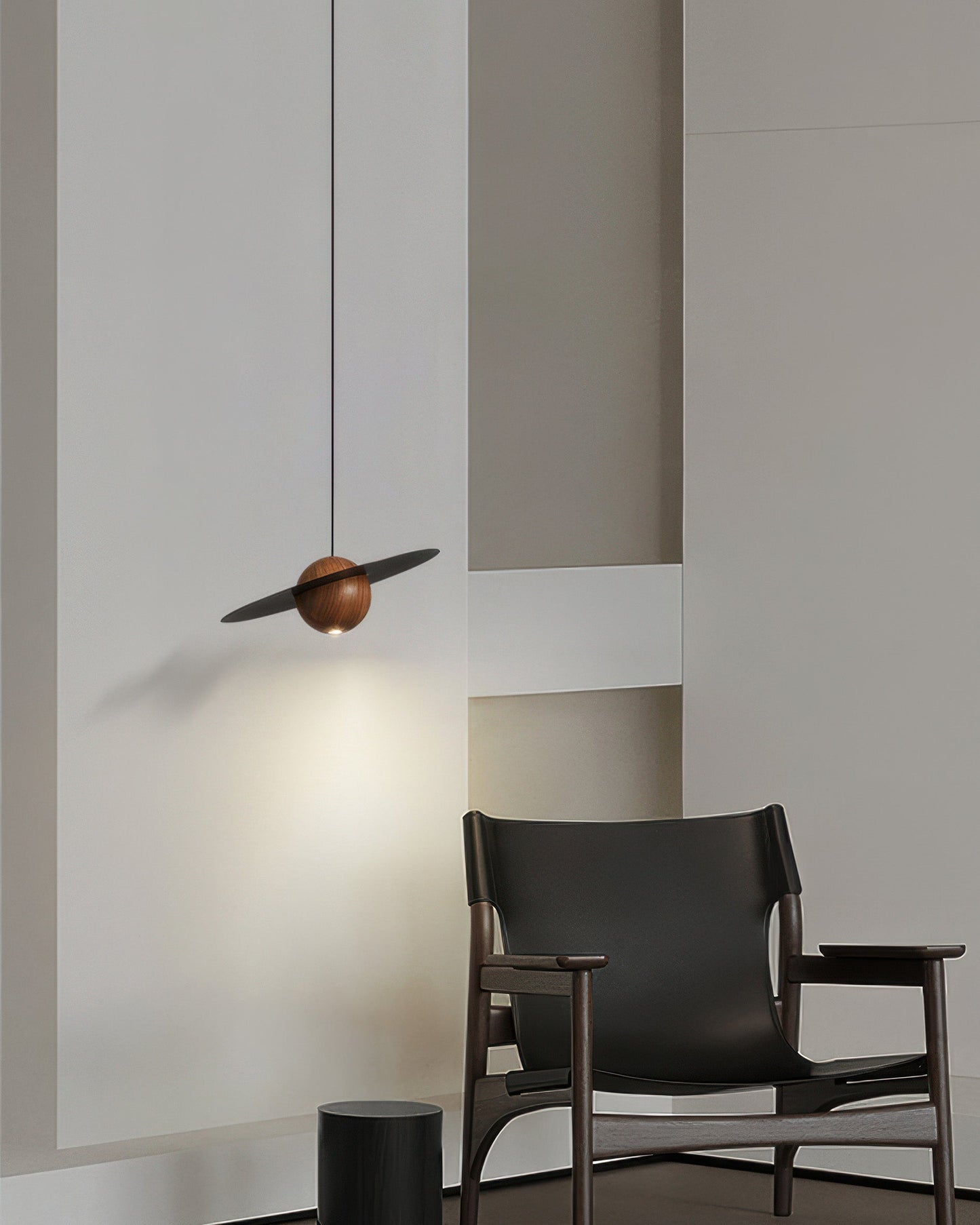 AstroLuxe | Walnut UFO Pendelleuchte