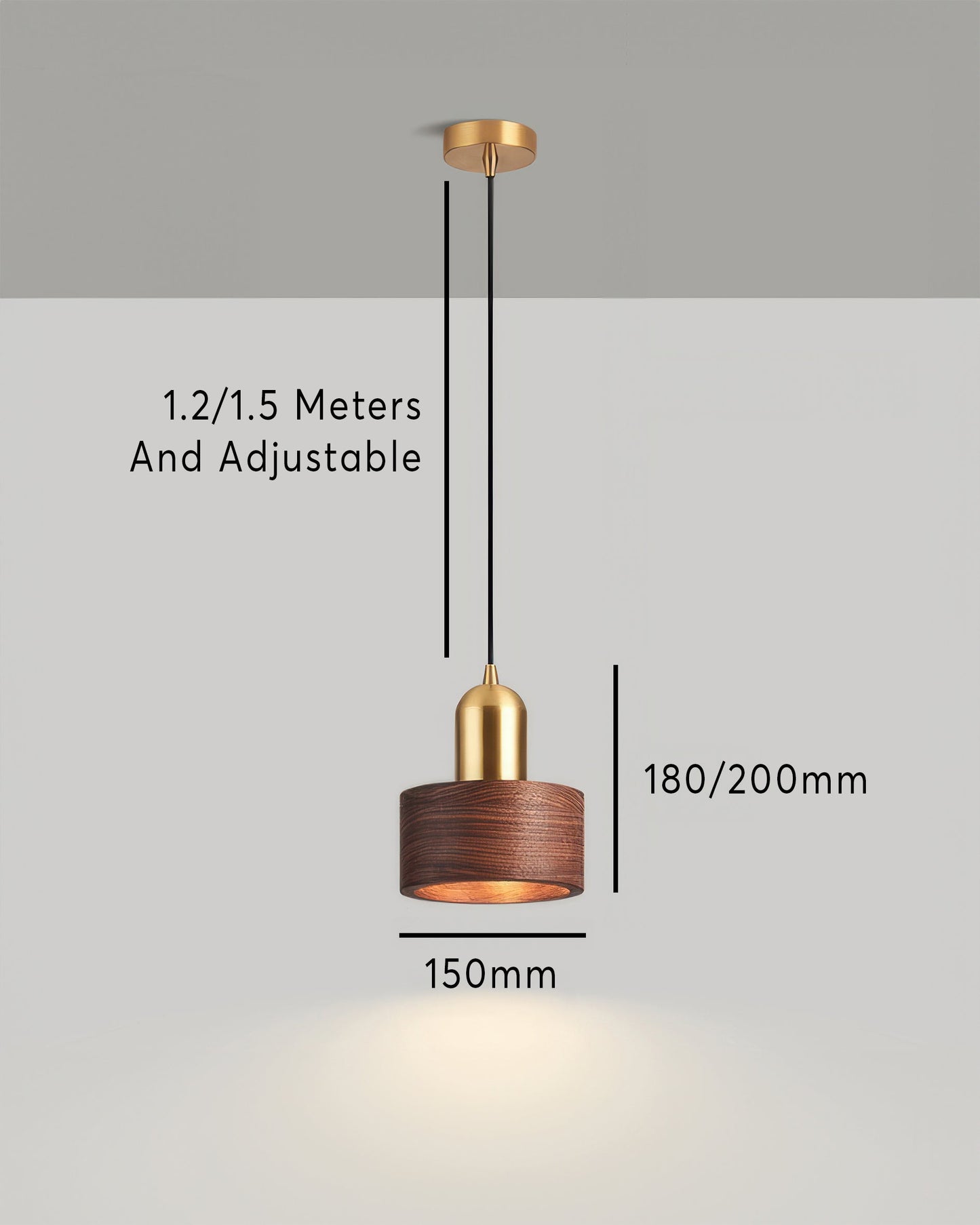 ZenLoom | Stilvolle japanisch inspirierte Zylind pendant Lampe