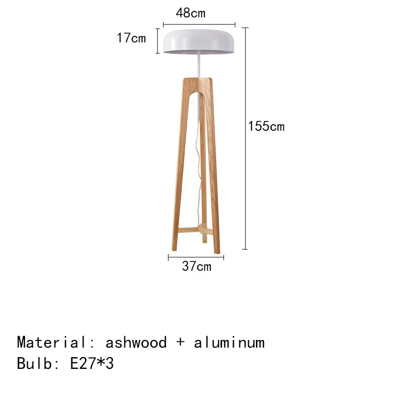 Orino – Klassische Stehlampe im Holz-Bambus-Design mit edlem Walnuss-Finish