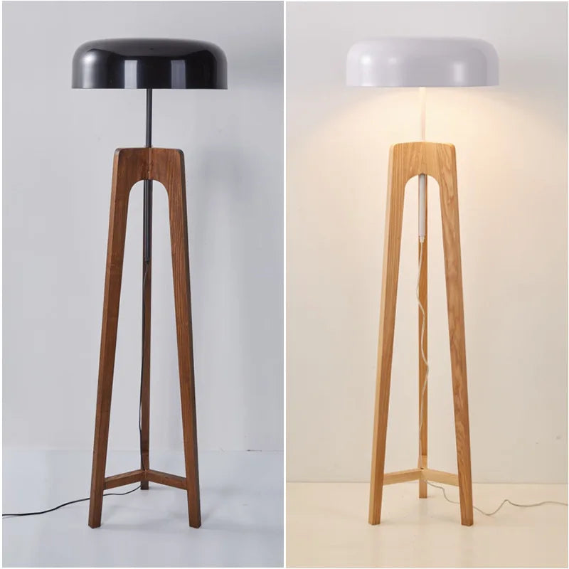 Orino – Klassische Stehlampe im Holz-Bambus-Design mit edlem Walnuss-Finish