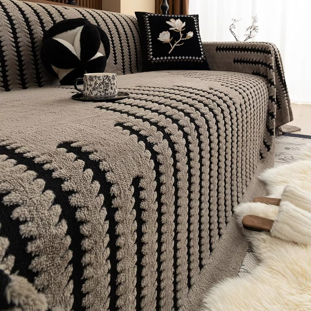 Plüschor | Sofaüberwurf – Rutschfest und Pflegeleicht für Ecksofa und Couch 0