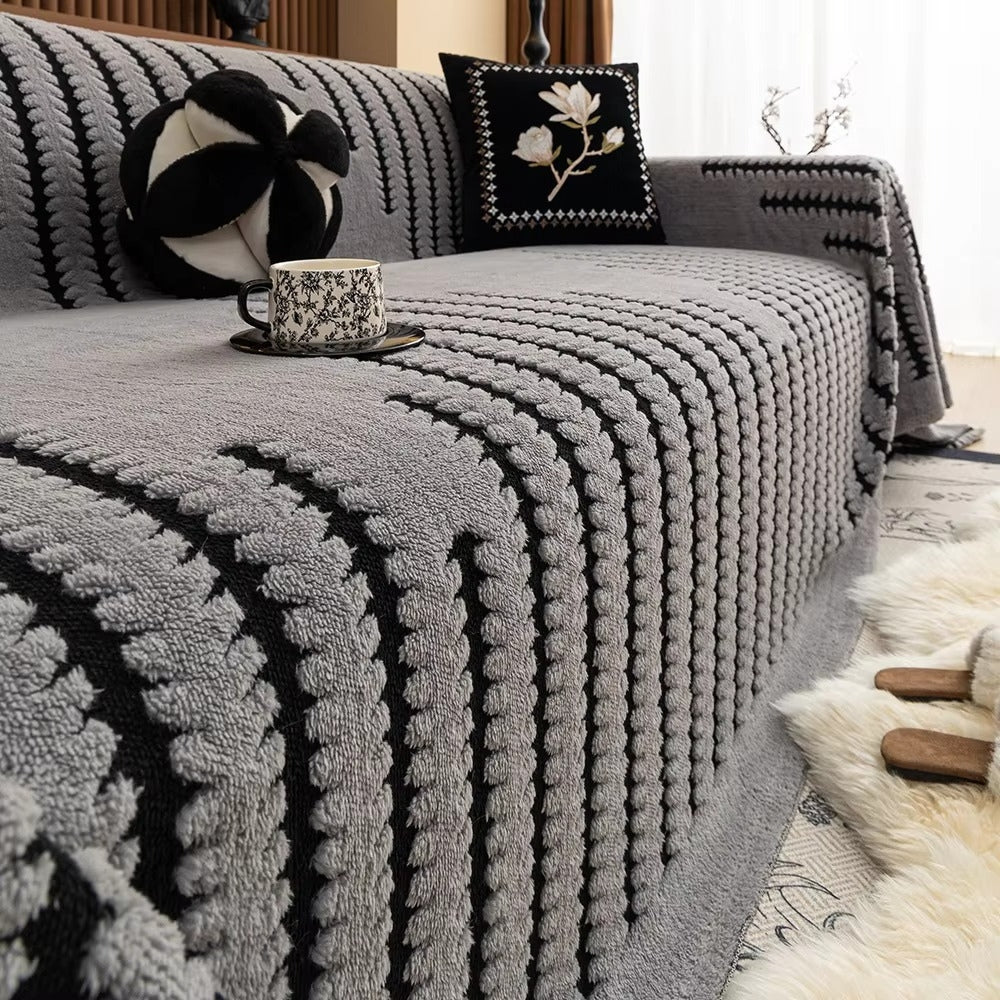 Plüschor | Sofaüberwurf – Rutschfest und Pflegeleicht für Ecksofa und Couch 4