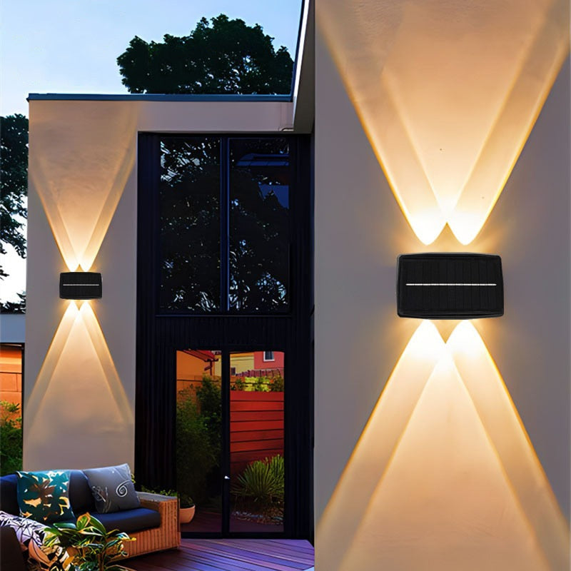 SolaLume | Stilvolle LED-Solar-Wandleuchte für den Außenbereich