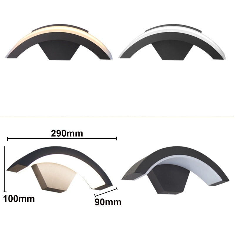 Moderne LED Wandleuchte Schwarz mit Bewegungssensor für Garten – Aluminium, Wetterfest-6