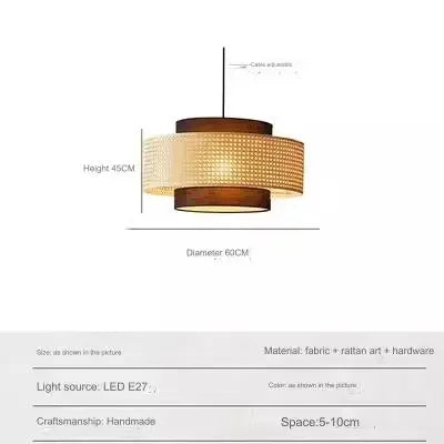 Sandro | Pendelleuchte – Wabi Sabi Design aus Rattan 8