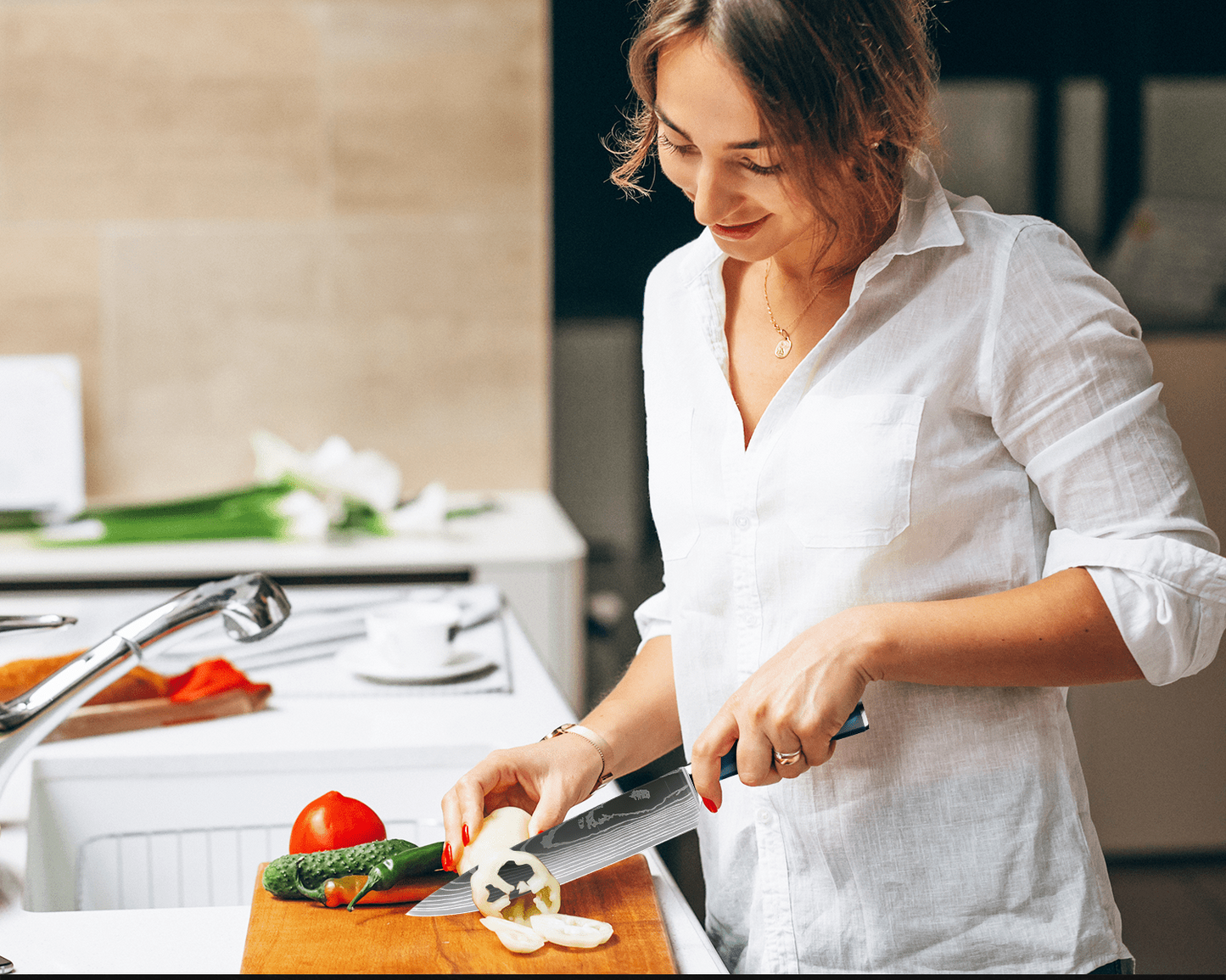 SapphireChef | Japanisches Damaststahlmesser kitchen