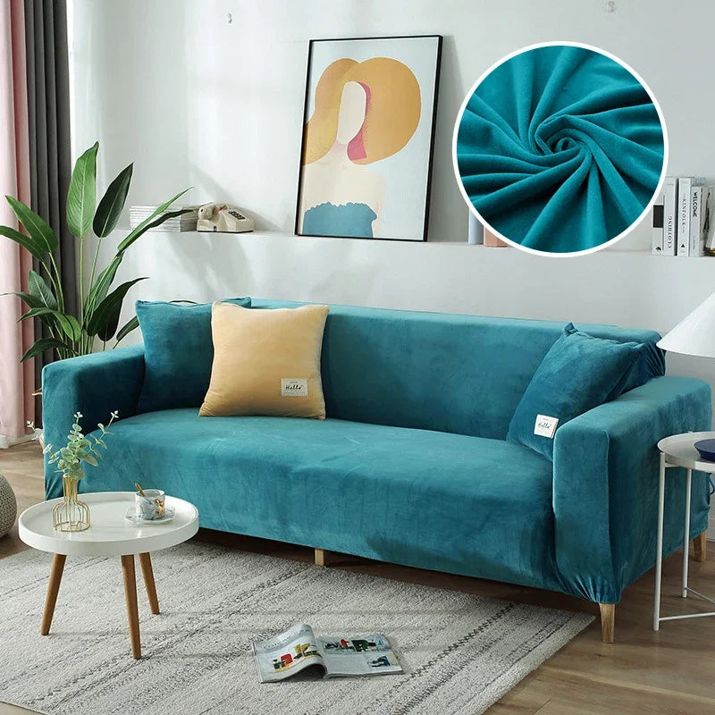 Veloria | Sofabezug – Luxuriöser Stretch-Samt für perfekten Schutz und eleganten Look 1