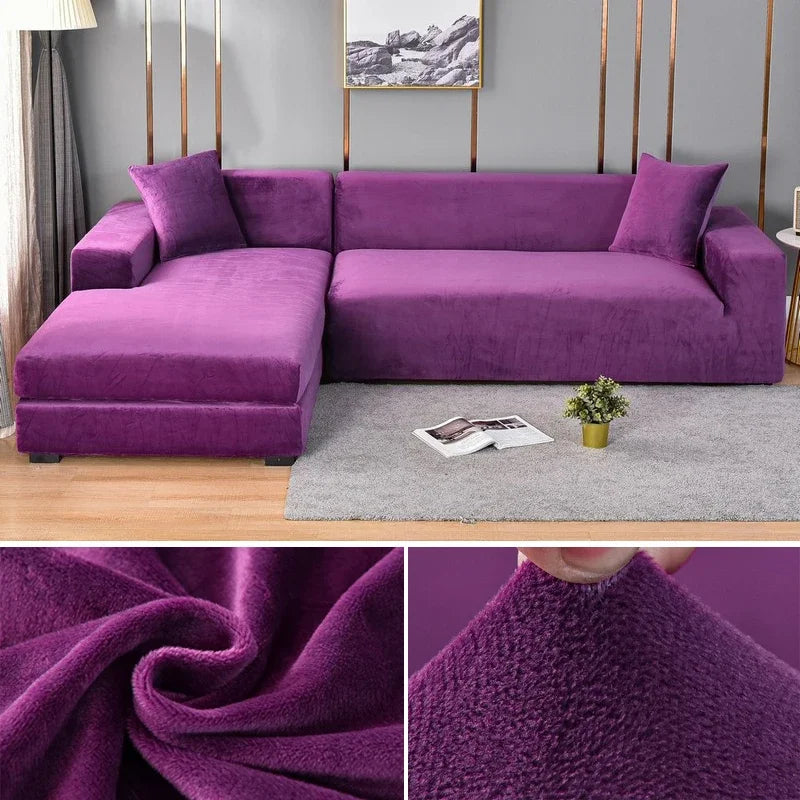 Veloria | Sofabezug – Luxuriöser Stretch-Samt für perfekten Schutz und eleganten Look 7