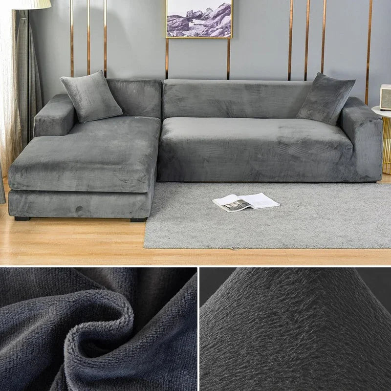 Veloria | Sofabezug – Luxuriöser Stretch-Samt für perfekten Schutz und eleganten Look 8