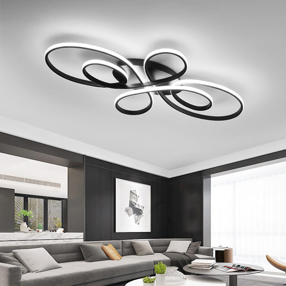LumaPure | Modern Ring LED Deckenleuchte Schwarz/Weiß