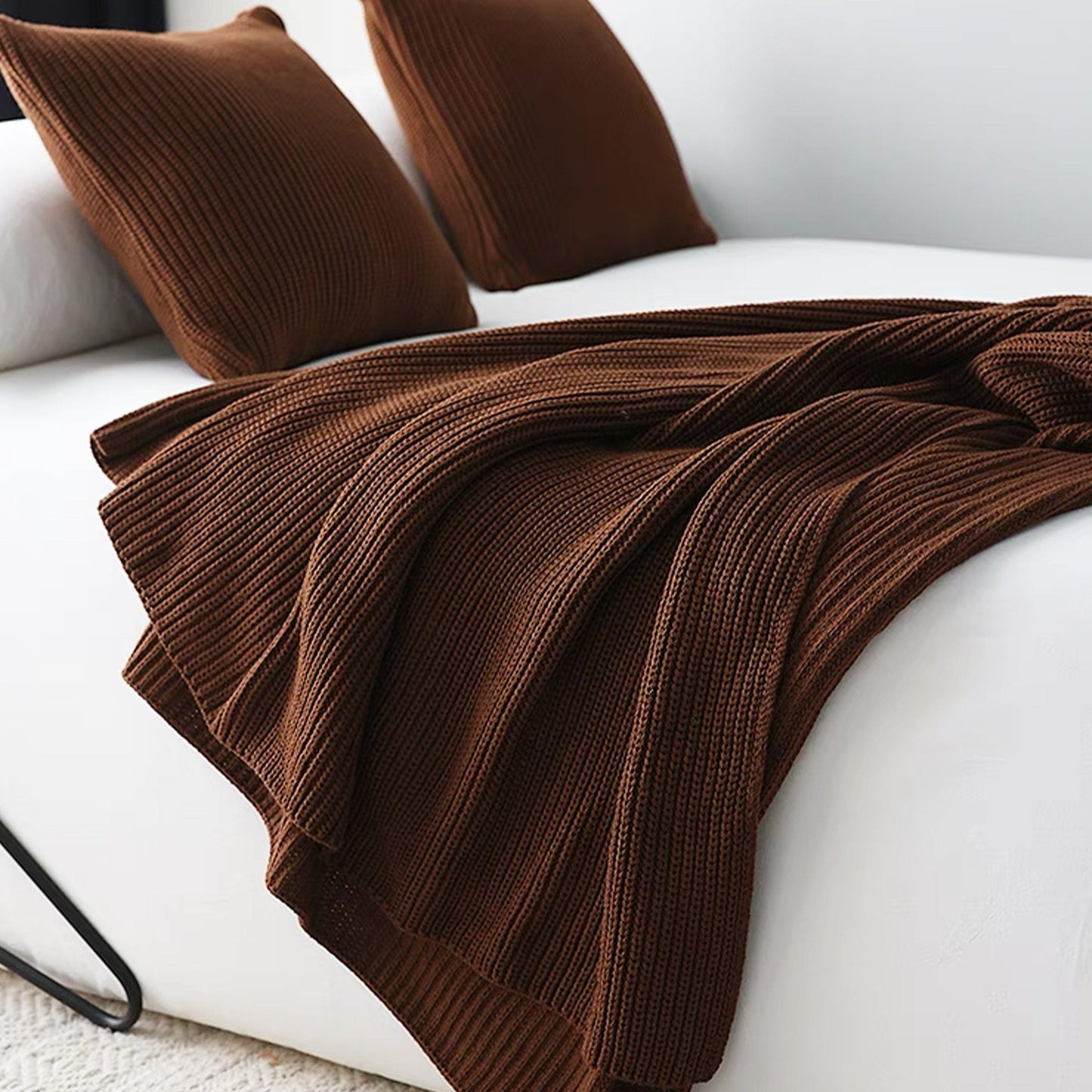 Warmora | Strickwurfdecke – Elegante, gerippte Textur für Gemütlichkeit 4