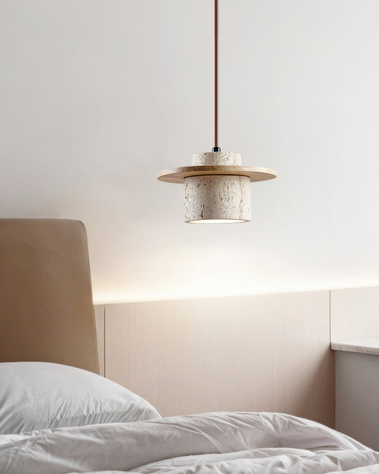 LumaStone | Die minimalistische Pendelleuchte aus Naturstein und Holz