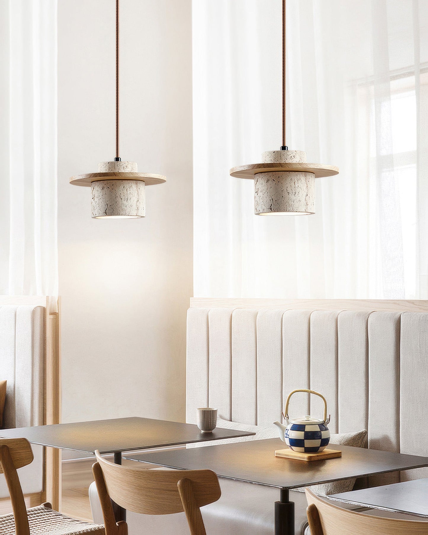 LumaStone | Die minimalistische Pendelleuchte aus Naturstein und Holz