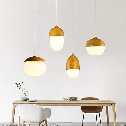 LumiEiche | Magische Pendelleuchte aus Holz und Glas