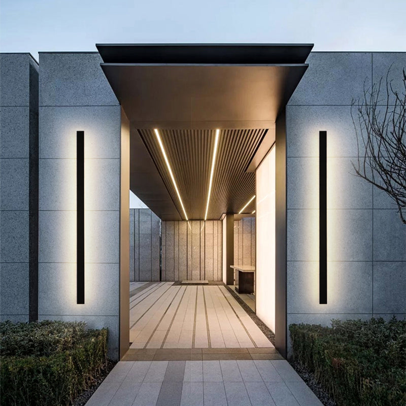 Stilvolle LED-Außenwandleuchte IP65 | Minimalistische, wetterfeste Wandlampe aus Metall & Acryl für Garten, Terrasse und Korridor – dimmbar, energieeffizient & optional mit Bewegungssensor