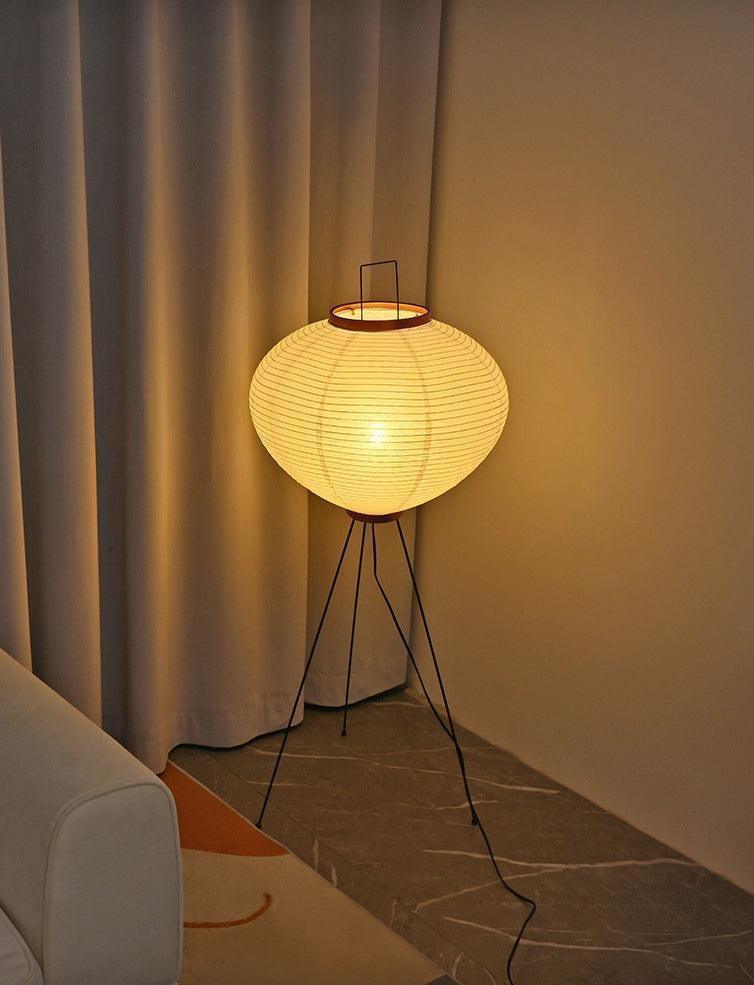 ZenGlow | Handgefertigte Stehleuchte aus Reispapier – Minimalistisches Design, warmes Ambientelicht, ideal für Wohnzimmer & Schlafzimmer