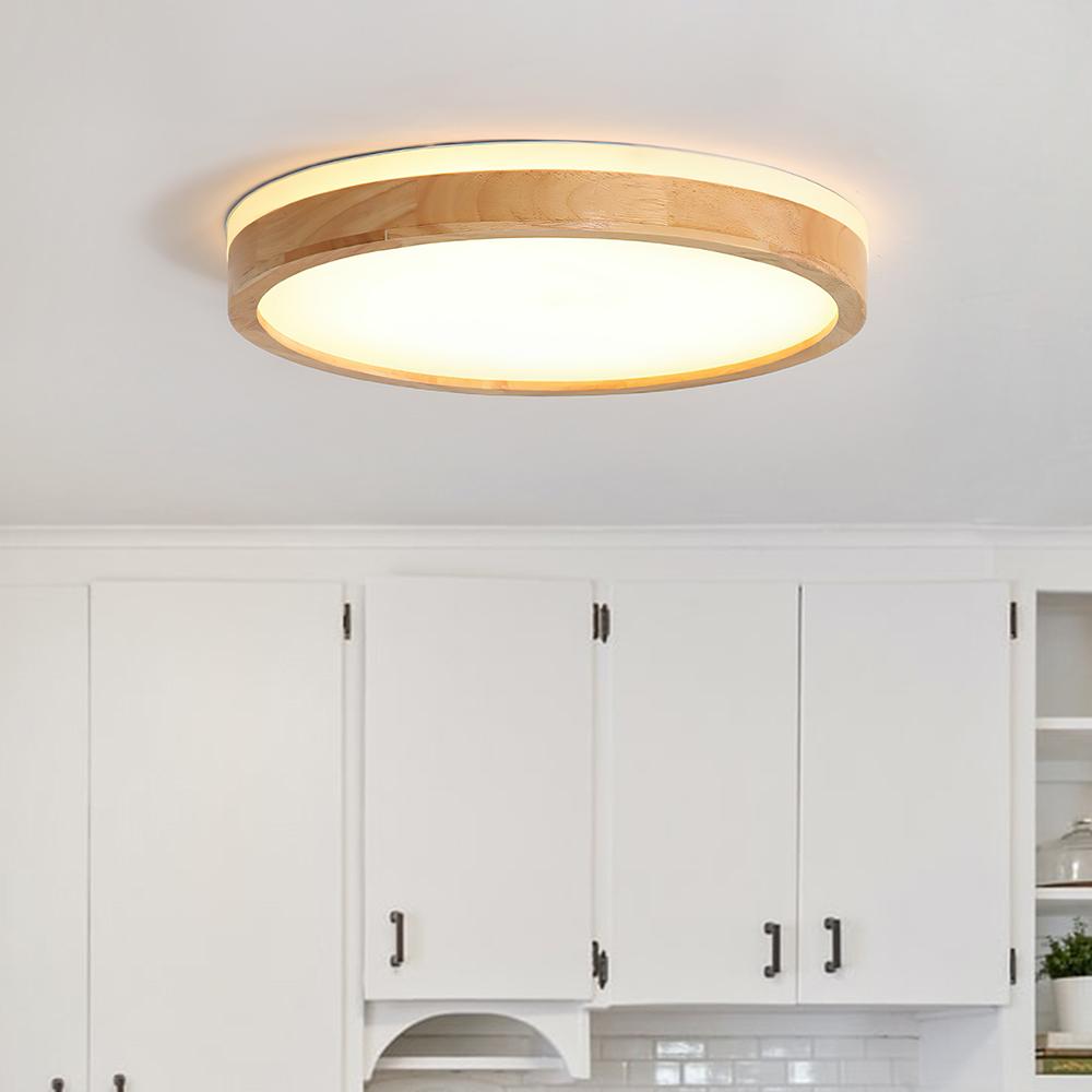 ScandiWood | Dimmbares Skandinavische LED - Flush-Mount