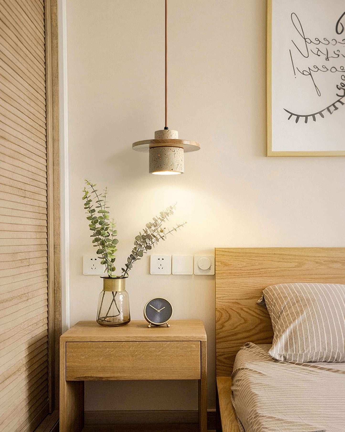 LumaStone | Die minimalistische Pendelleuchte aus Naturstein und Holz