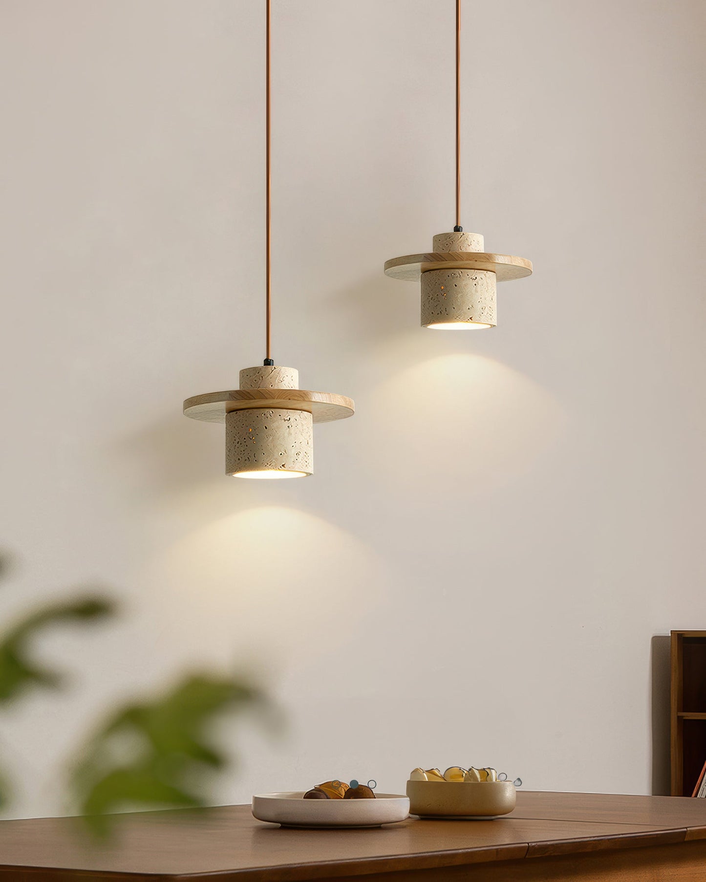 LumaStone | Die minimalistische Pendelleuchte aus Naturstein und Holz