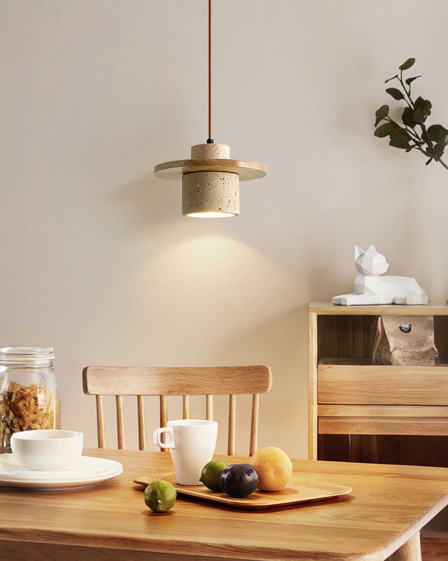 LumaStone | Die minimalistische Pendelleuchte aus Naturstein und Holz