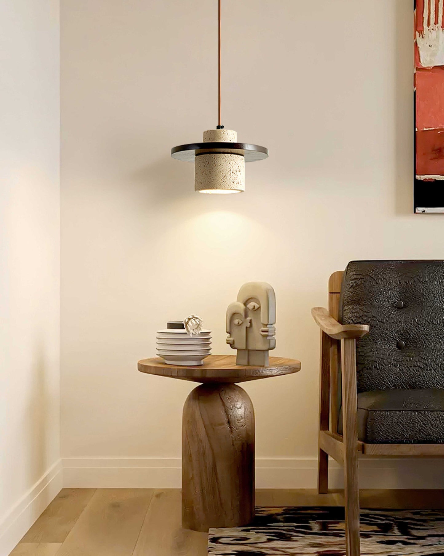LumaStone | Die minimalistische Pendelleuchte aus Naturstein und Holz
