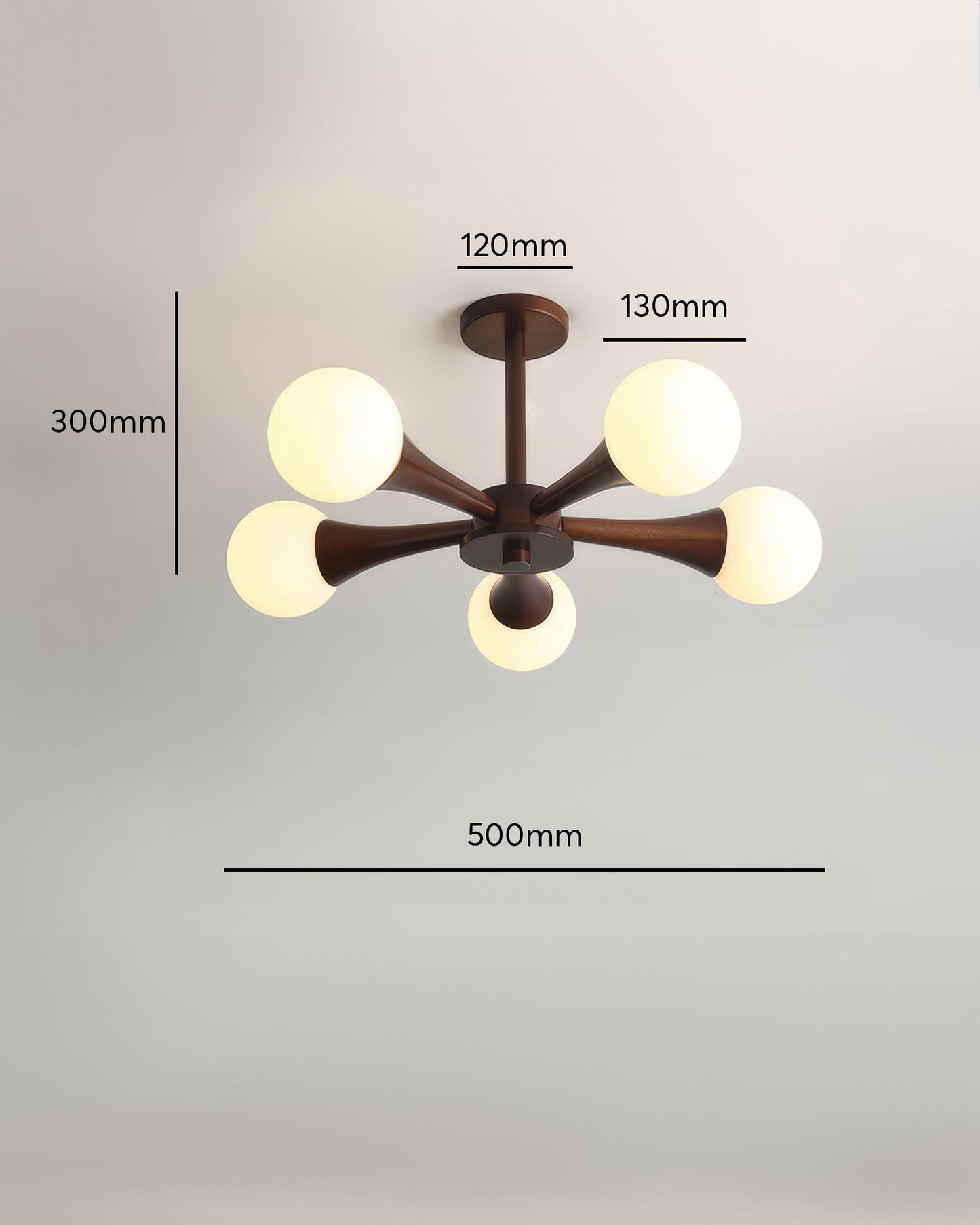 Luminéa Halo – Skandinavische Walnuss-Pendelleuchte