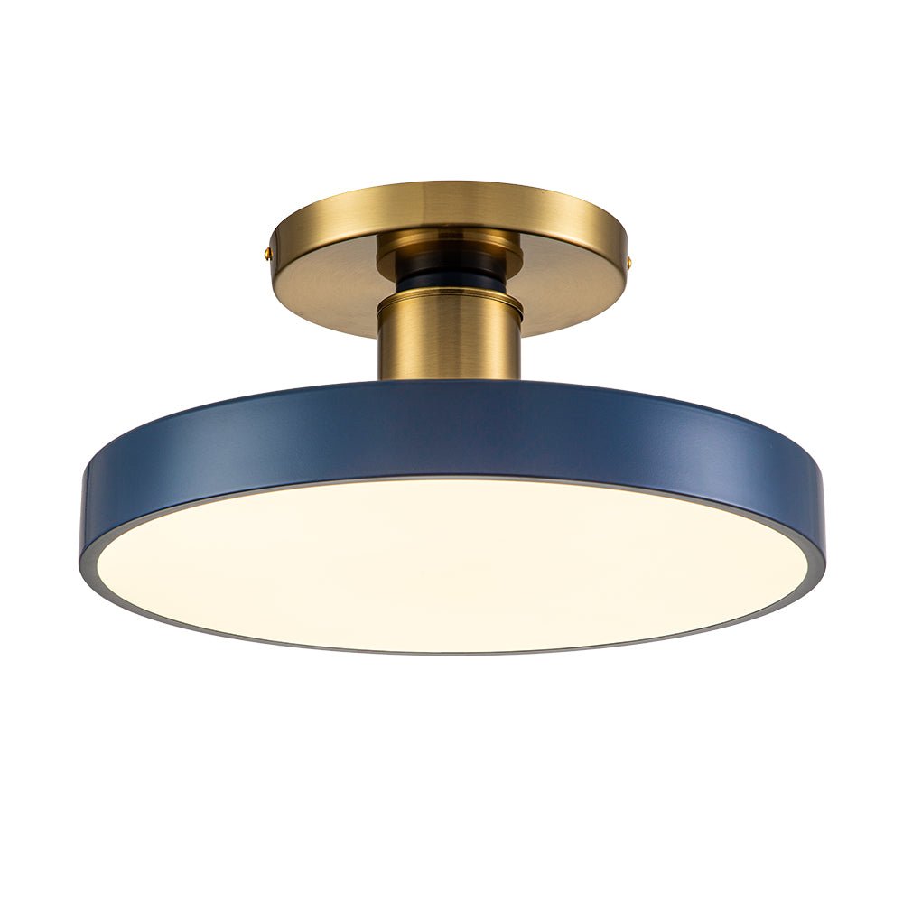AquaDrum | LED-Deckenleuchte – Nordisches Semi-Flush Drum-Design
