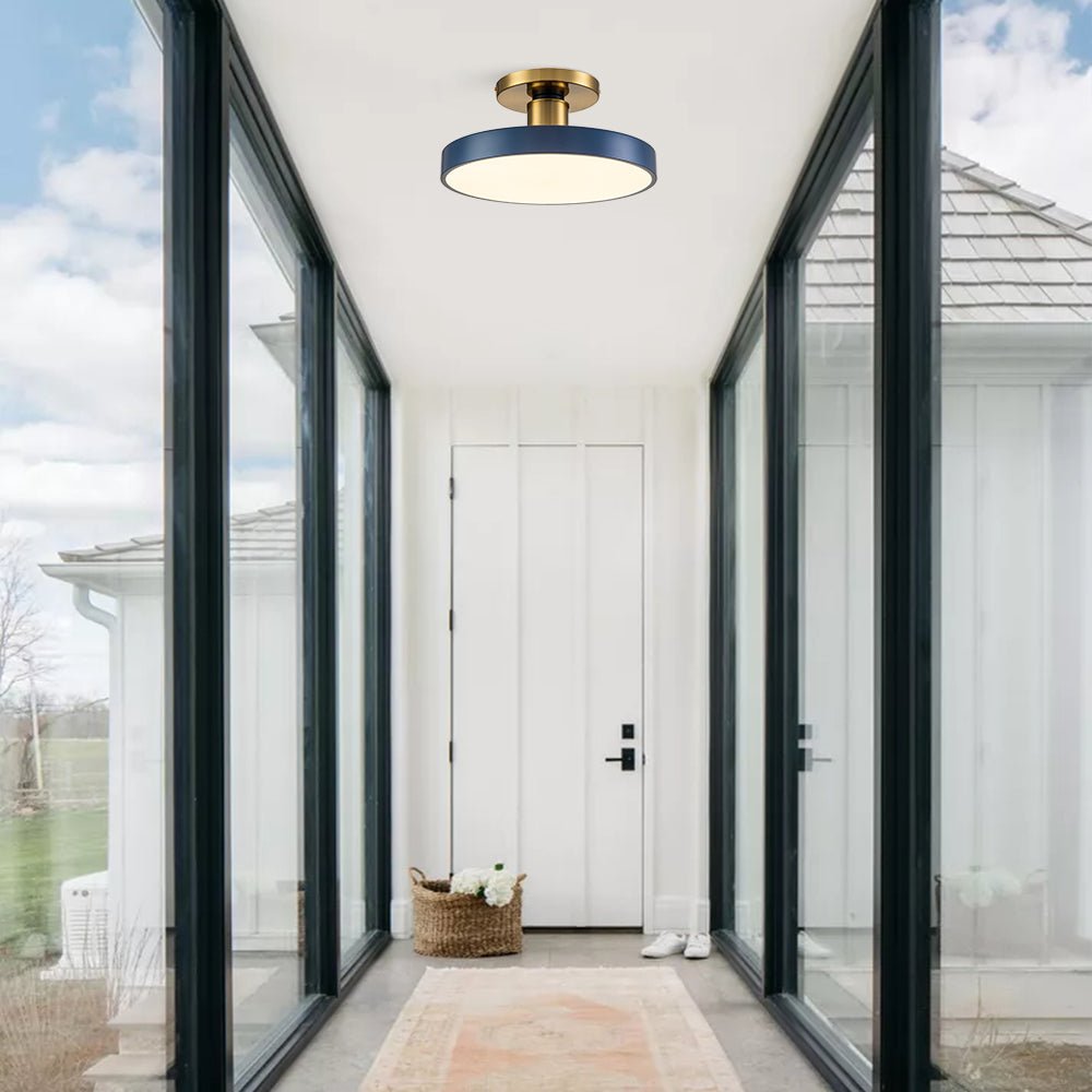 AquaDrum | LED-Deckenleuchte – Nordisches Semi-Flush Drum-Design