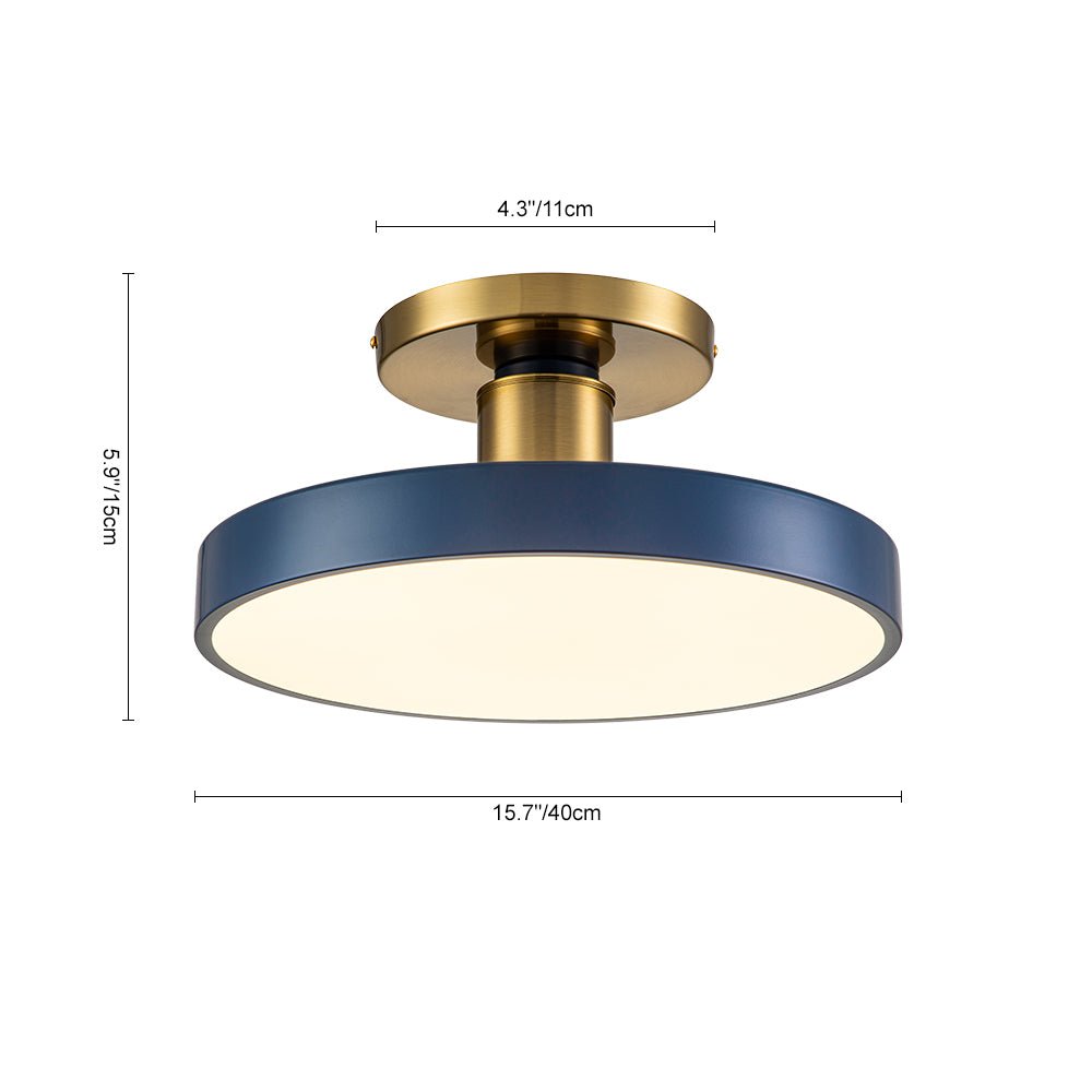 AquaDrum | LED-Deckenleuchte – Nordisches Semi-Flush Drum-Design
