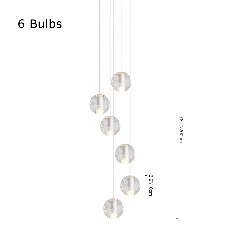 LumoGlobe | Kristallkugel Cluster Pendelleuchte