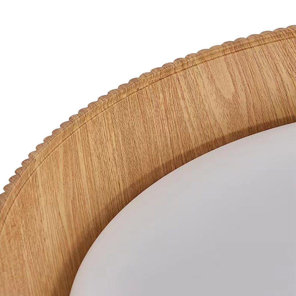 RillenHolz | LED-Deckenleuchte – Flaches Rillen-Design mit HolzmaserungL/CE