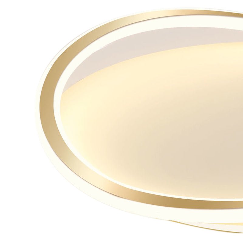 GeoLuma | LED-Deckenleuchte – Stilvolle runde Wohnzimmerlampe, Warmweiß 50W, Metall & Acryl, Ø40cm, UL/CE