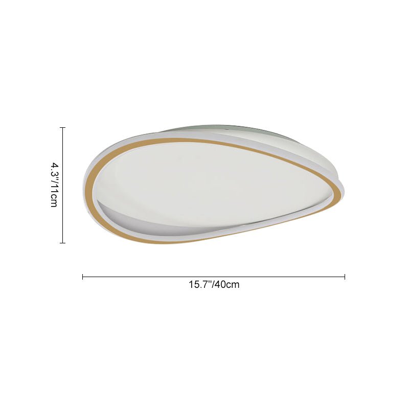 GeoLuma | LED-Deckenleuchte – Stilvolle runde Wohnzimmerlampe, Warmweiß 50W, Metall & Acryl, Ø40cm, UL/CE