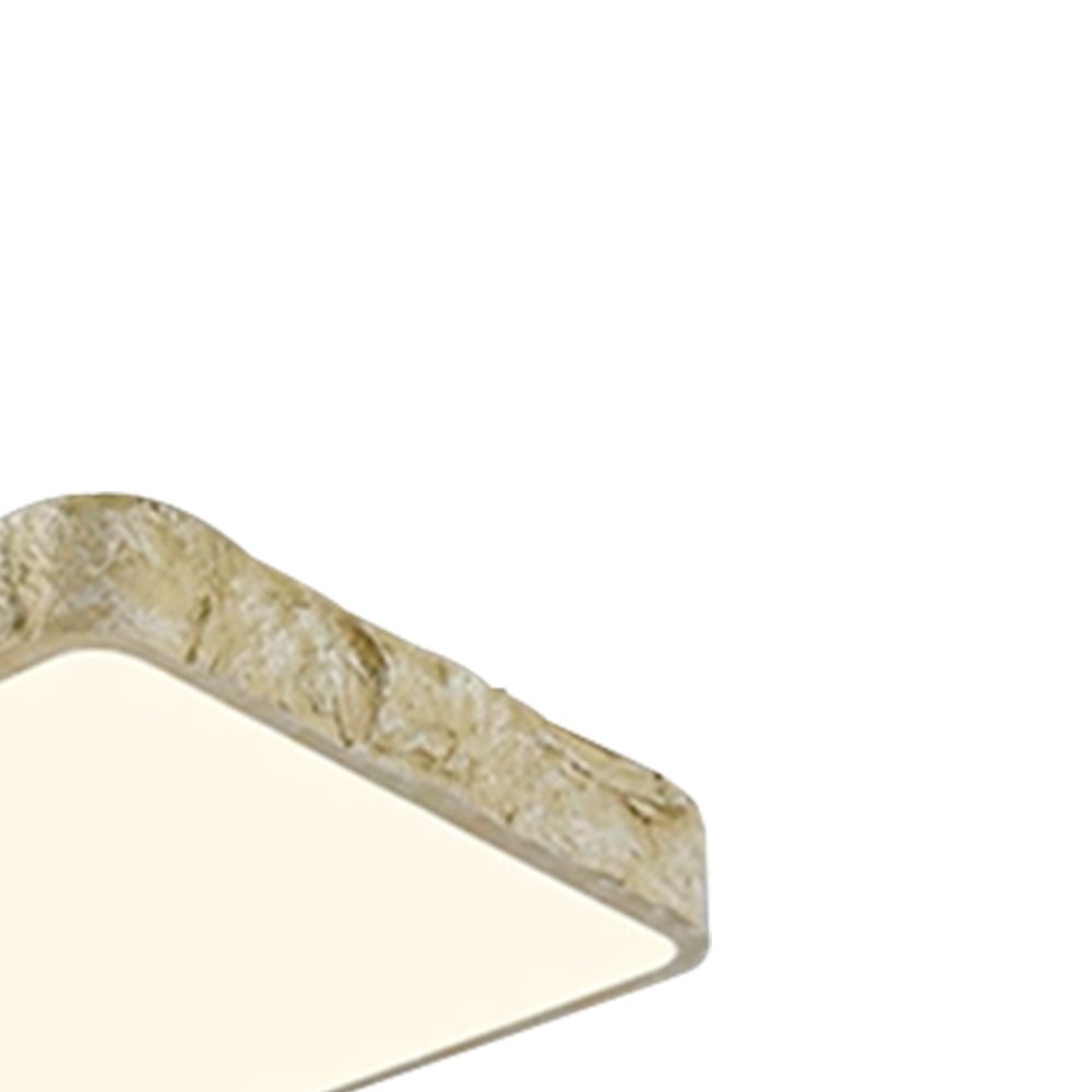 NordFelsen | LED-Deckenleuchte – Quadratisch im Stein-Fels-Design, Wabi-Sabi Stil